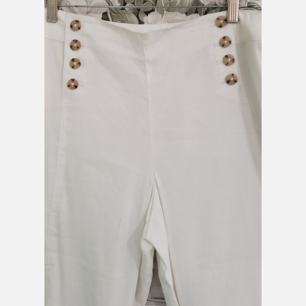 J.Jill Linen Blend Stretch Wide Leg High Rise Crop Ankle Pants Like New Sz 16P - Picture 3 of 9